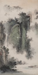 现代 陶一清 望天门山诗意 