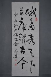 1981年田家乐草书“峨眉秀天下”条幅