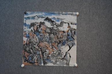 2024年刘兴正绘画《家山·白云》