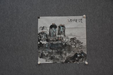 2024年罗长荣绘画《樵夫与耕者出入画屏中》