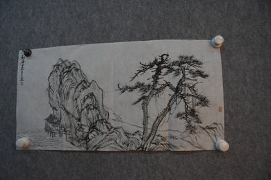 2024年钟士敏绘画《松居》