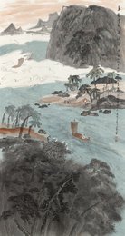 2025年李洪范绘画《直挂云帆济沧海》