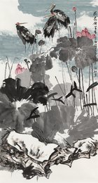 2025年牟继红绘画《荷花镜里香》