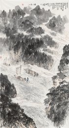 2025年陈开昭绘画《早发白帝城》