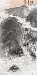 2025年吴爽爽绘画《早发白帝城》