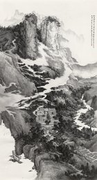 2025年白李成绘画《窦圌山图》