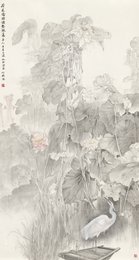 2025年何根荣绘画《荷花娇欲语》