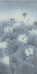 2025年曲磊绘画《镜湖三百里 菡萏发荷花》