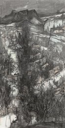 2025年龚磊绘画《溪山深处遇青莲》